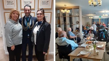 Mayor of Boston enjoys luxurious afternoon tea at Elmwood House
